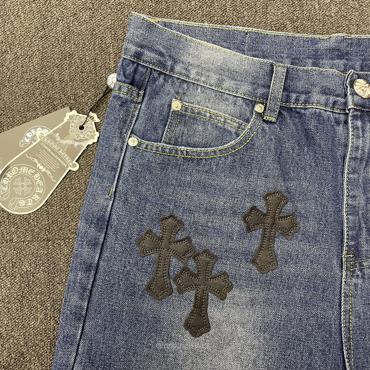 Chrome Hearts Blue Jeans Cross Patch (4) - newkick.app